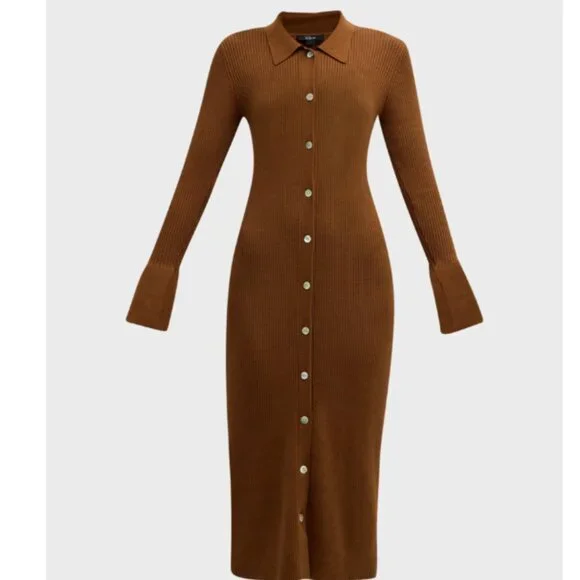 Rails Rosalie Rib-Knit Midi Dress in Fox Small - Picture 8 of 8